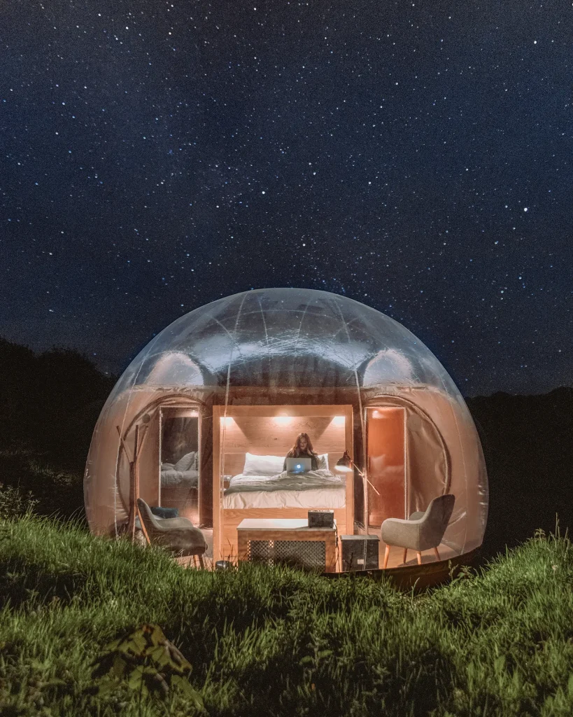Bubble Stay at Finn Lough Resort, Northern Ireland.