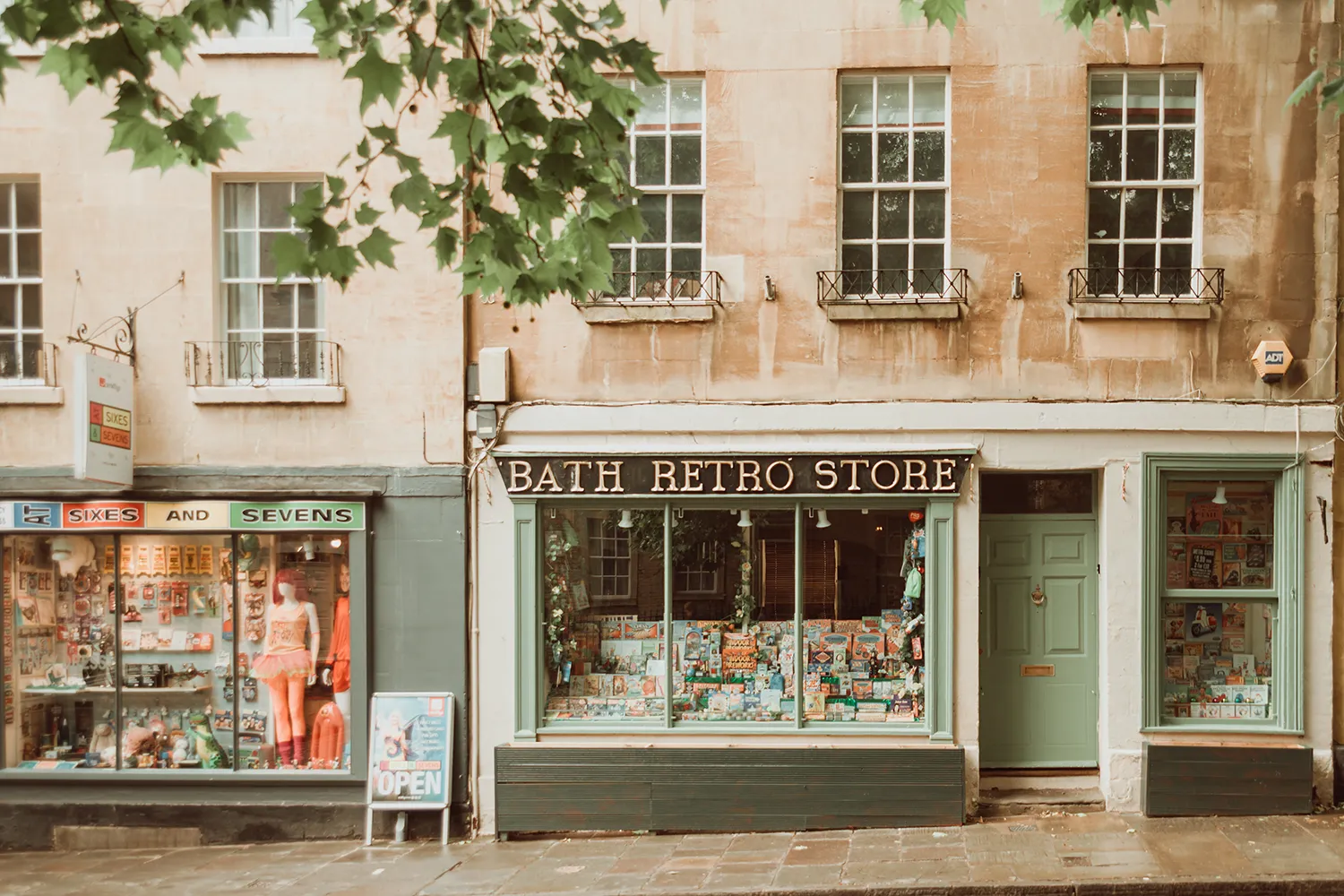 Bath Retro Store vintage shop on Walcot Street in Bath, England.